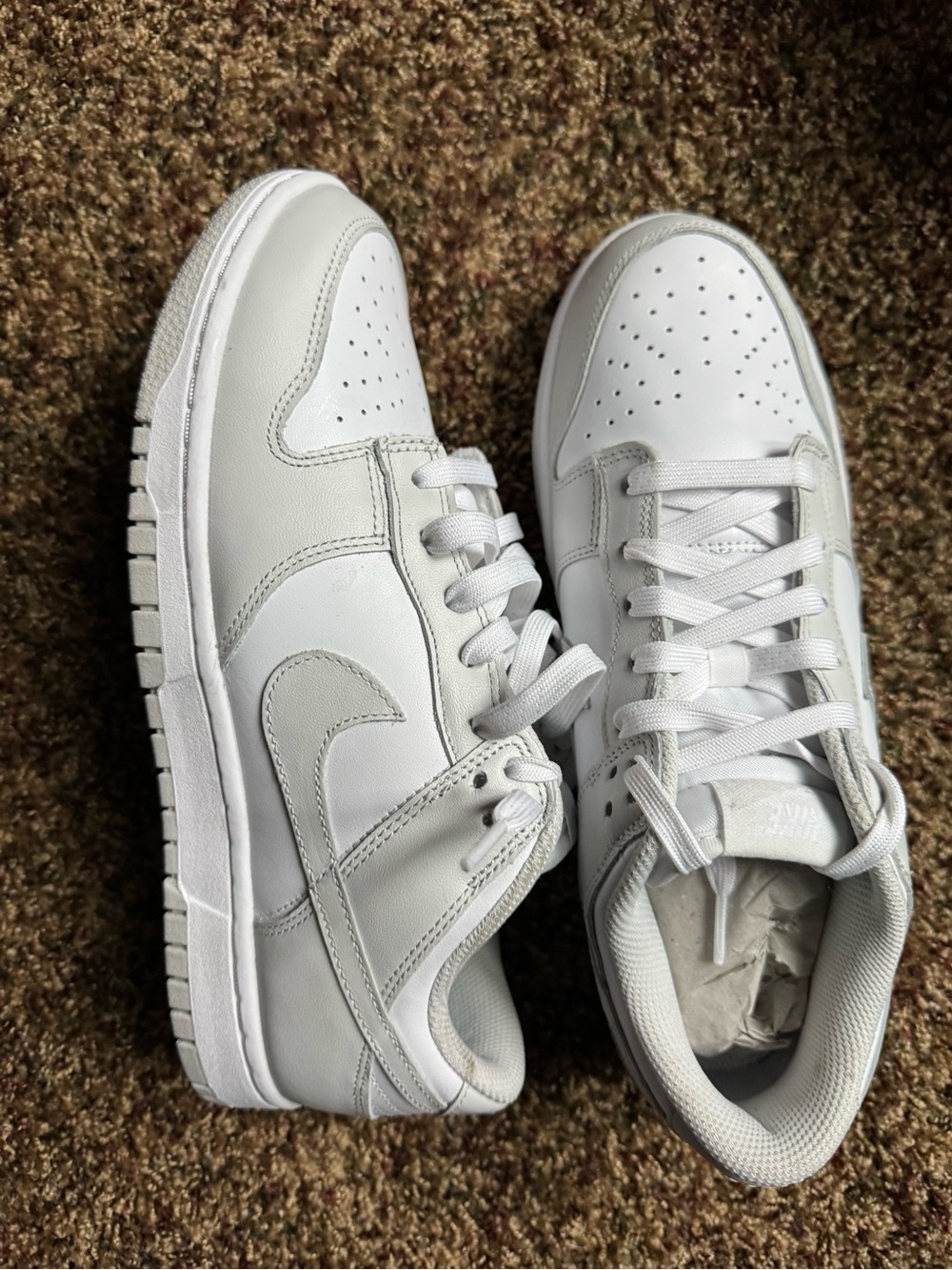 BRAND NEW Nike White Low-Top Leather Sneakers